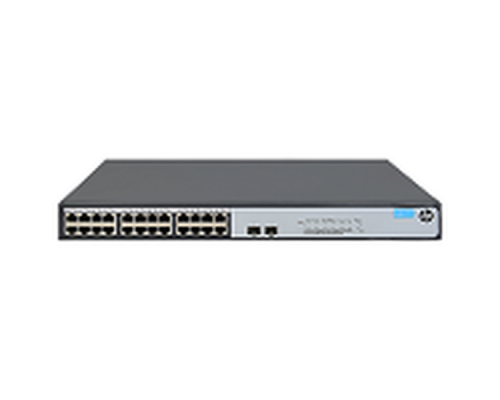 Коммутатор HPE 1420 24G 2SFP+ Switch (24 ports 10/100/1000 + 2 SFP+ 1G/10G, unmanaged, fanless, 19