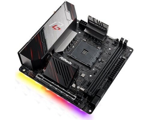 Материнская плата ASROCK X570 PHANTOM GAMING-ITX/TB3, Socket AM4, AMD X570, 2xDDR4-2667, HDMI+DP, 1xPCI-Ex16, 4xSATA3(RAID 0/1/10), 1xM.2, 8 Ch Audio, GLan, WiFi 802.11ac, (0+2)xUSB2.0, (4+2)xUSB3.2, 1xUSB3.2/Thunderbolt™ Type-C™, 1xPS/2, Mini-ITX, R