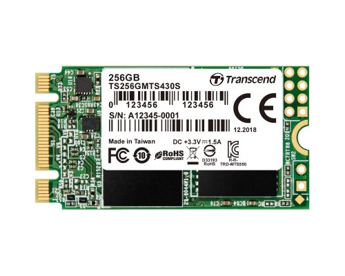 Твердотельный накопитель SSD 256GB Transcend M.2 2242 SSD, SATA3 B+M Key, TLC