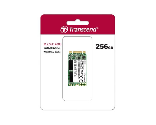 Твердотельный накопитель SSD 256GB Transcend M.2 2242 SSD, SATA3 B+M Key, TLC