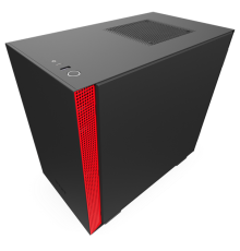 Корпуса NZXT H210  CA-H210B-BR Mini ITX Black/Red Chassis with 2x 120mmAer F Case Fans                                                                                                                                                                    