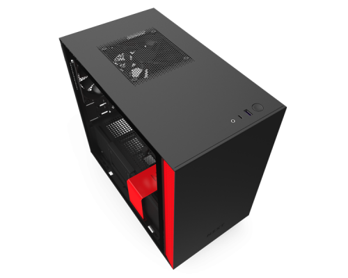 Корпуса NZXT H210  CA-H210B-BR Mini ITX Black/Red Chassis with 2x 120mmAer F Case Fans