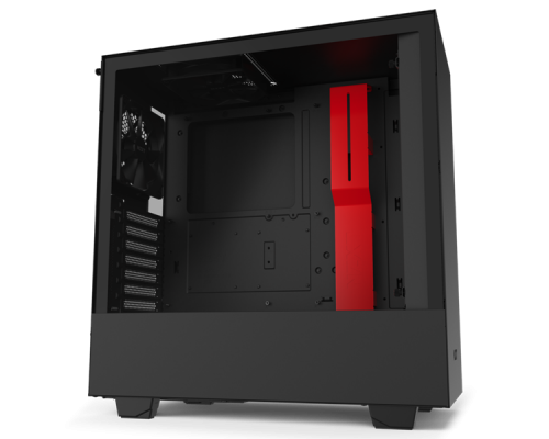 Корпуса NZXT H510  CA-H510B-BR Compact Mid Tower Black/Red Chassis with2x 120mm Aer F Case Fans