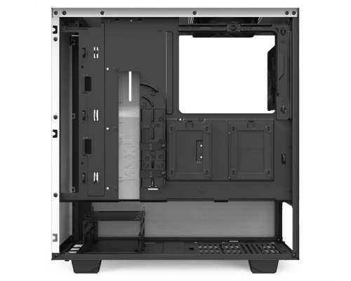 Корпуса NZXT H510i  CA-H510I-W1 Compact Mid Tower White/Black Chassis withSmart Device 2, 2x 120mm Aer F Case Fans, 2x LED Strips andVertical GPU Mount