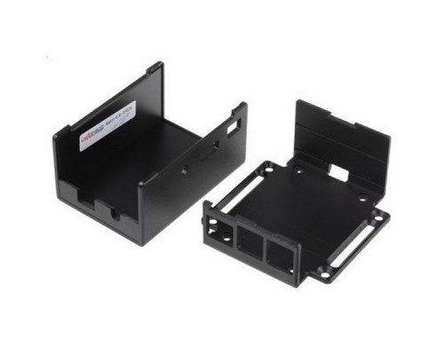 Корпус Raspberry Pi 3  Case for Raspberry Pi 3 Model B and Pi PoE Switch HAT, разм.90x85х45mm, отверстия крепления на монитор 70х53mm, цвет черный (124-9372)