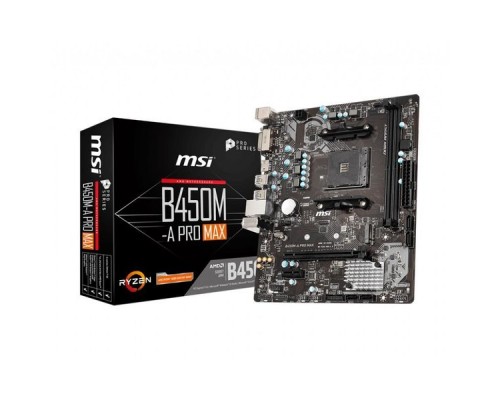 Материнская плата AMD B450 SAM4 MATX B450M-A PRO MAX MSI