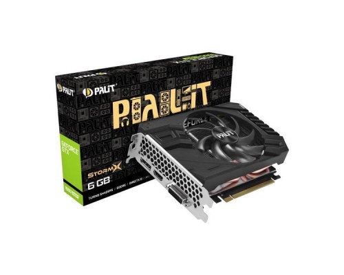 Видеокарта Palit  GTX1660 SUPER STORMX 6G GDDR6 192bit DVI HDMI DP NE6166S018J9-161F