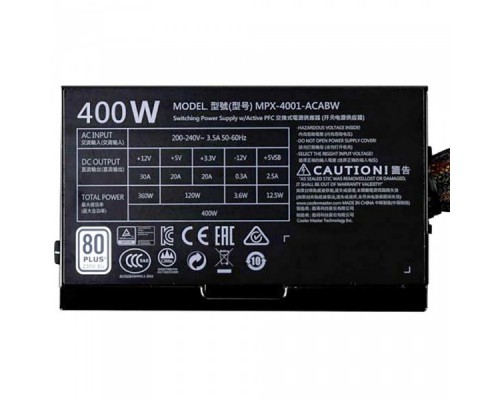 Блок питания ATX 400W MPE-4001-ACABW COOLER MASTER