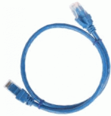 Патчкорд ITK Коммутационный шнур, кат.5Е UTP, 1м, синий                                                                                                                                                                                                   