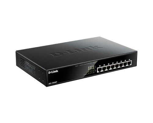 Коммутатор D-Link DGS-1008MP/A2A, Layer 2 unmanaged Gigabit Switch with PoE and Green Ethernet power save technology