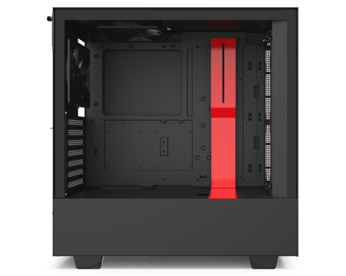Корпус H510i CA-H510i-BR Compact Mid Tower Black/Red Chassis with Smart Device 2, 2x 120mm Aer F Case Fans, 2x LED Strips and Vertical GPU Mount