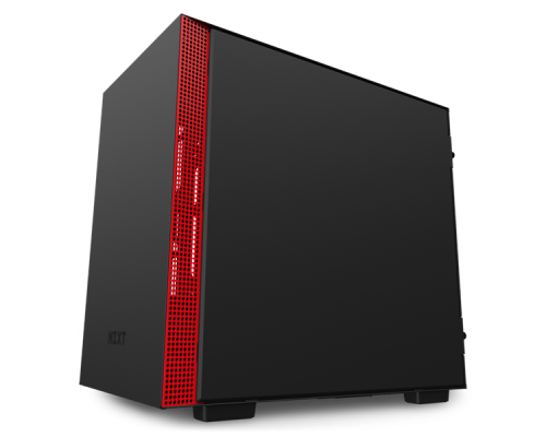 Корпус NZXT CA-H210I-BR H210i Mini ITX Black/Red Chassis with Smart Device 2, 2x120mm Aer F Case Fans, 1xLED Strip