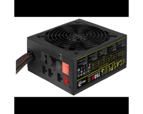 Блок питания Aerocool 750W Retail KCAS PLUS 750M, 80 PLUS Bronze, ATX v2.4, модульный, fan 14cm, 4x PCI-E [6+2-Pin], 7x SATA, 4x MOLEX