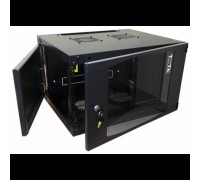 Шкаф настенный Next, 18U 550x600, стеклянная дверь, черный                                                                                                                                                                                                