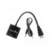 Кабель-переходник HDMI(M) -> VGA(F)+аудио 1080p@60Hz 0.2m  Telecom [TA559]