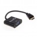Кабель-переходник HDMI(M) -> VGA(F)+аудио 1080p@60Hz 0.2m  Telecom [TA559]
