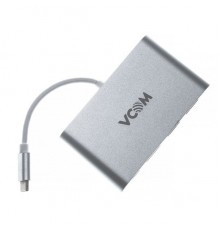 Кабель-адаптер USB3.1 Type-CM--HDMI+USB3.0+RJ45+PD charging  VCOM CU455                                                                                                                                                                                   