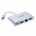 Кабель-адаптер USB3.1 Type-CM--HDMI+USB3.0+RJ45+PD charging  VCOM CU455