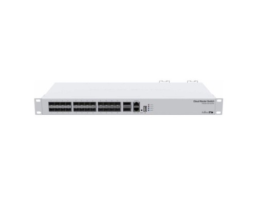Коммутатор CRS326-24S+2Q+RM Cloud Router Switch 326-24S+2Q+RM with 2 x 40G QSFP+ cages, 24 10G SFP+ cages, 1x LAN port for management, RouterOS L5 or SwitchOS (dual boot), 1U rackmount enclosure, Dual redundant PSU
