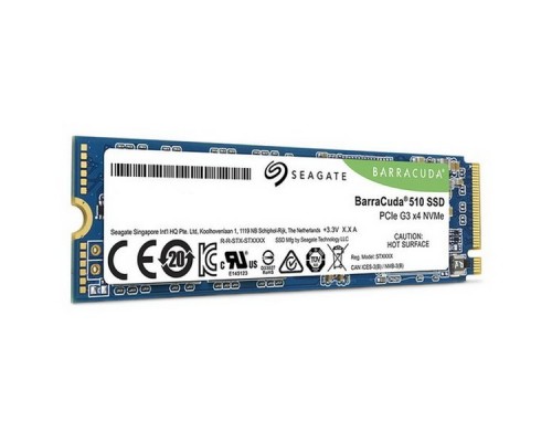 Жесткий диск SSD M.2 2280 256GB Seagate BarraCuda 510 Client SSD ZP256CM30041 PCIe Gen3x4 with NVMe, 3100/1050, IOPS 180/260K, MTBF 1.8M, 3D TLC, 160TBW, NVMe 1.3, RTL  (016612)