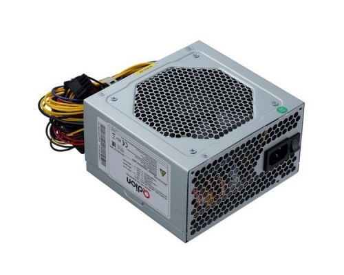 Блоки питания Qdion QD-500PNR 80+ ATX QD-500PNR, 450W 80+ real, 12cm fan, 24+4pin, CPU4+4,PCI-E 6+2 pin,5*sata,3*molex,1*fdd pin, input 230V,I/O switch, without  power cord