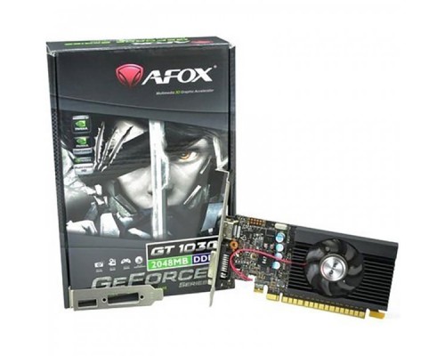 Видеокарта AFOX GT1030 2GB GDDR5 64Bit, LP Single Fan AF1030-2048D5L4