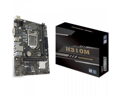 Материнская плата H310MHP, Socket 1151, Intel®H310, 2xDDR4-2666, D-SUB+HDMI, 1xPCI-Ex16, 2xPCI-Ex1, 4xSATA3, 8 Ch Audio, GLan, (4+2)xUSB2.0, (2+2)xUSB3.1, 2xPS/2, mATX, RTL