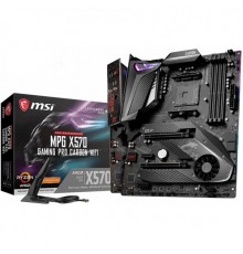 Материнская плата MSI MPG X570 GAMING PRO CARBON WIFI, Socket AM4, AMD® X570, 4xDDR4-2666, 2xPCI-Ex16x, 2xPCI-Ex1x, HDMI, 6xSATA3(RAID 0/1/10), 2xM.2, 8 Ch Audio, 2GLan, WiFI 802.11, (2+4)xUSB2.0, (5+4)xUSB3.2, (1+0)xUSB3.2 Type-C™, 1xPS/2, ATX, RTL 