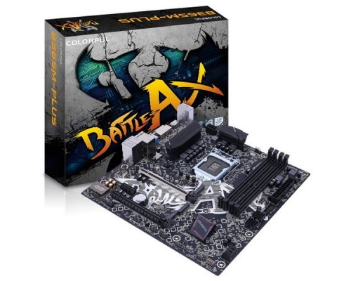 Материнская плата BATTLE-AX B365M-PLUS V20, Socket 1151, Intel®B365, 4xDDR4-2666, DVI+HDMI, 2xPCI-Ex16, 1xPCI-Ex1, 6xSATA3, 3xM.2, 8 Ch Audio, GLan, (2+4)xUSB2.0, (3+2)xUSB3.0, 1xUSB3.1 Type-C™, 1xPS/2, mATX, RTL