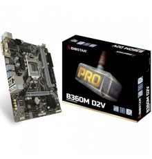 Материнская плата Biostar B360M D2V, Socket 1151, Intel®B360, 2xDDR4-2666, D-SUB+DVI-D+HDMI, 1xPCI-Ex16, 2xPCI-Ex1, 6xSATA3, 1xM.2, 8 Ch Audio, GLan, (2+4)xUSB2.0, (4+2)xUSB3.1, 2xPS/2, mATX, RTL                                                       