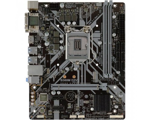 Материнская плата Biostar B360M D2V, Socket 1151, Intel®B360, 2xDDR4-2666, D-SUB+DVI-D+HDMI, 1xPCI-Ex16, 2xPCI-Ex1, 6xSATA3, 1xM.2, 8 Ch Audio, GLan, (2+4)xUSB2.0, (4+2)xUSB3.1, 2xPS/2, mATX, RTL