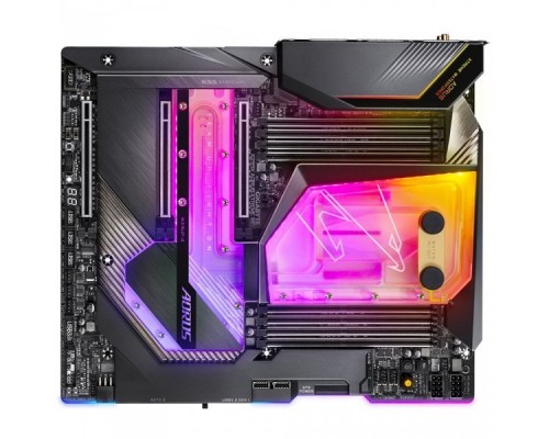 Материнская плата X299X AORUS XTREME WATERFORCE, Socket 2066, Intel®X299, 8xDDR4-2933, 3xPCI-Ex16, 2xDP(In), 8xSATA3,(RAID 0/1/5/10) 2xM.2, 8 Ch Audio, 1xGLan, 1x10GbLan, Wi-Fi, (2+6)xUSB2.0, (4+4)xUSB3.2, (2+2)xUSB3.2 Type-C™, ATX, RTL