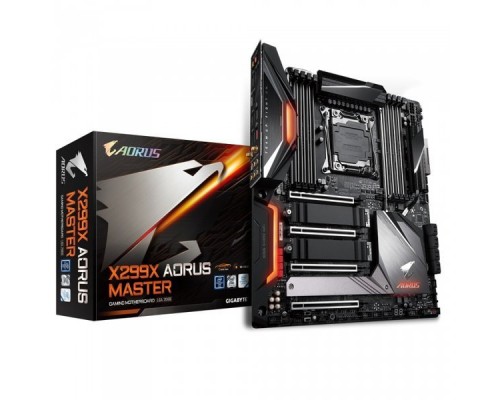 Материнская плата X299X AORUS MASTER, Socket 2066, Intel®X299, 8xDDR4-2933, 4xPCI-Ex16, 8xSATA3,(RAID 0/1/5/10) 3xM.2, 8 Ch Audio, 1xGLan, 1x5GbLan, Wi-Fi, (2+6)xUSB2.0, (7+4)xUSB3.2, (1+1)xUSB3.2 Type-C™, ATX, RTL