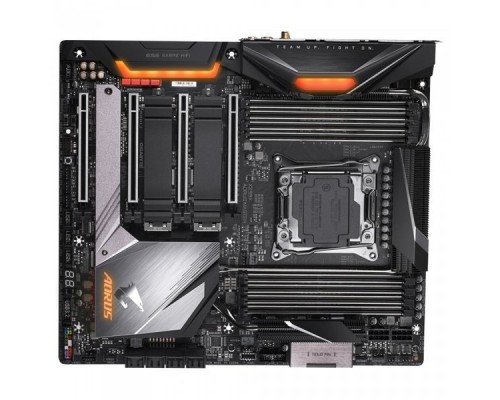 Материнская плата X299X AORUS MASTER, Socket 2066, Intel®X299, 8xDDR4-2933, 4xPCI-Ex16, 8xSATA3,(RAID 0/1/5/10) 3xM.2, 8 Ch Audio, 1xGLan, 1x5GbLan, Wi-Fi, (2+6)xUSB2.0, (7+4)xUSB3.2, (1+1)xUSB3.2 Type-C™, ATX, RTL