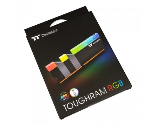 Модуль памяти 16GB Thermaltake DDR4 3000 DIMM TOUGHRAM RGB Black Gaming Memory R009D408GX2-3000C16B Non-ECC, CL16, 1.35V, Heat Shield, XMP 2.0, Kit (2x8GB), RTL (522052)