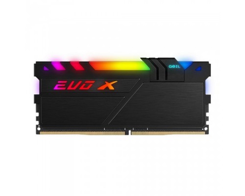 Память DDR4 8GB GeIL DDR4 4133 DIMM EVO X II Black RGB Gaming Memory GEXSB48GB4133C19BSC Non-ECC, CL19, 1.4V, Heat Shield, XMP 2.0, ASUS AURA, Gigabyte Fusion, MSI Mystic Light, ASRock Polychrome, RTL