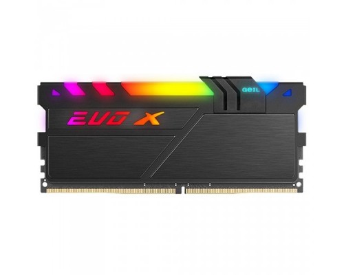 Память DDR4 16GB GeIL DDR4 3200 DIMM EVO X II Black RGB Gaming Memory GEXSB416GB3200C16ASC Non-ECC, CL16, 1.35V, Heat Shield, XMP 2.0, ASUS AURA, Gigabyte Fusion, MSI Mystic Light, ASRock Polychrome, RTL