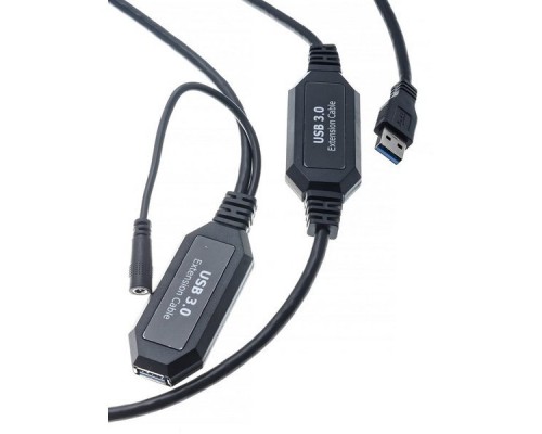 Кабель-адаптер USB3.0-repeater, удлинительный активный Am--Af 10м VCOM CU827