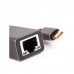 Кабель-переходник USB 3.1 Type-C --RJ-45 1000Mbps Ethernet, Aluminum Shell, 0.15м VCOM DU320M