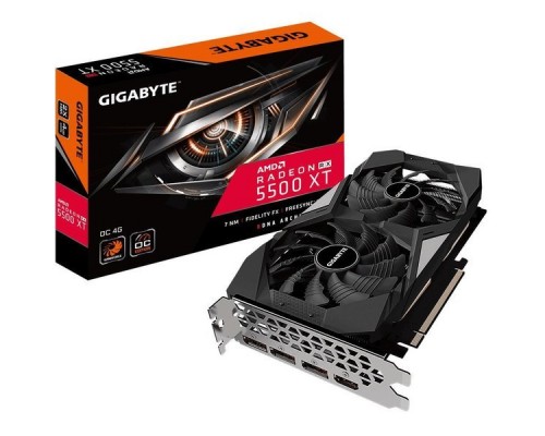 Видеокарта Gigabyte Radeon RX 5500 XT, 4GB, 128bit, HDMI DP x3, GV-R55XTOC-4GD RTL