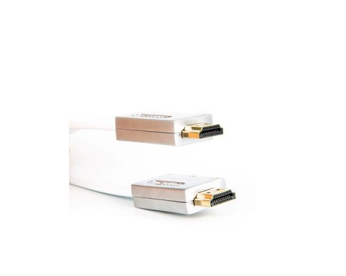 Кабель HDMI 19M/M ver 2.0, 3M, AOpen ACG568F-S-3M серебряно-белый Flat