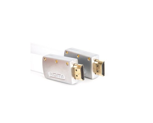 Кабель HDMI 19M/M ver 2.0, 5M, AOpen ACG568F-S-5M серебряно-белый Flat