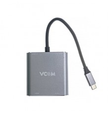 Кабель-адаптер USB3.1 Type-CM--2*HDMI+USB3.0+PD charging  VCOM CU450                                                                                                                                                                                      