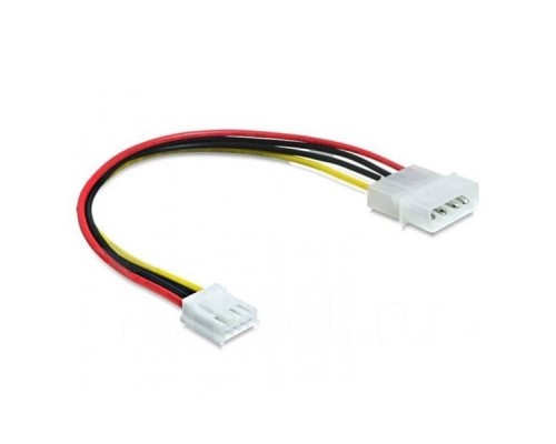 Кабель KY524,  Кабель питания Molex-To-FDD Connector, Molex(Male, 4pin) - FDD (Female, 4pin), 20 cm