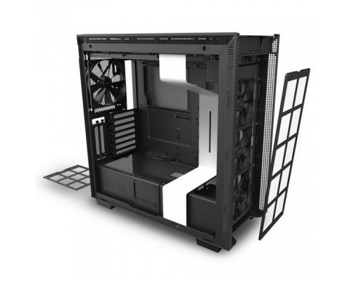 Корпуса NZXT H710i CA-H710i-W1 Mid Tower Black/Red Chassis with Smart Device 2, 3x120, 1x140mm Aer F Case Fans, 2x LED Strips and Vertical GPU Mount