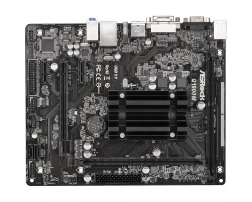 Материнская плата ASROCK Q1900M, Intel® Quad-Core Processor J1900 (2 GHz), Micro ATX, 2xDDR3/DDR3L-1333, Max 16GB, 1xPCI-Ex16, 1xPCI-Ex1 2xSATA2, Giga Lan, 6CH, VGA/DVI/HDMI, 3xUSB2.0, 1xUSB3.0 OEM