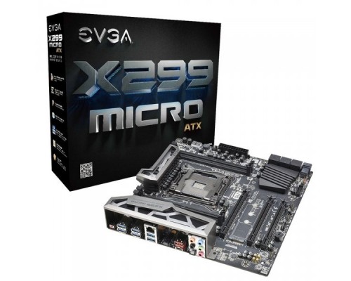 Материнская плата EVGA X299 MICRO ATX, S2066, Intel X299, mATX, 4xDDR4-3600MHz Quad Channel, Max 64GB, 3xPCI-Ex16, 6xSATA3, 1xM.2 Key E+1xM.2 Key M, Giga Lan, Audio, 8xUSB3.0 (RAID 0/1/5/10) (131-SX-E295-KR) RTL