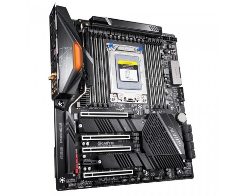 Материнская плата GIGABYTE TRX40 AORUS MASTER, Socket sTRX4, AMD TRX40, 8xDDR4-3200, 4xPCI-Ex16, 1xPCI-Ex1, 8xSATA3(RAID 0/1/10), 3xM.2, 8 Ch Audio, 1xGLan, 1x10Gb Lan, Wi-Fi, (2+4)xUSB2.0, (5+4)xUSB3.2, (1+1)xUSB3.1 Type-C™,  ATX, RTL,