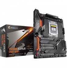 Материнская плата GIGABYTE TRX40 AORUS PRO WIFI, Socket sTRX4, AMD TRX40, 8xDDR4-3200, 4xPCI-Ex16, 1xPCI-Ex1, 8xSATA3(RAID 0/1/10), 3xM.2, 8 Ch Audio, GLan, Wi-Fi, (4+4)xUSB2.0, (5+4)xUSB3.2, (1+1)xUSB3.1 Type-C™,  ATX, RTL,                          