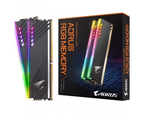 Память DDR4 16GB Gigabyte DDR4 3600 DIMM Aorus RGB Gray Gaming Memory GP-AR36C18S8K2HU416R 2 pack Non-ECC, CL18, 1.35V, Kit (2x8GB), RTL  (7689)